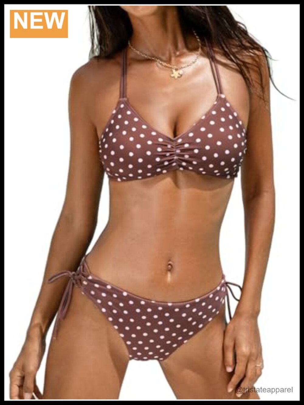 Reversible Bikini Set Two Piece Swimsuit Padded Braided Straps